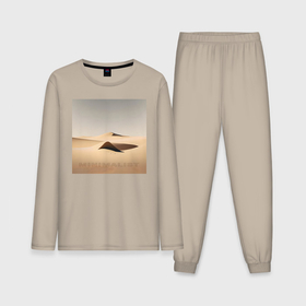 Мужская пижама с лонгсливом хлопок с принтом Пустыня   минимализм   нейросеть в Рязани,  |  | 