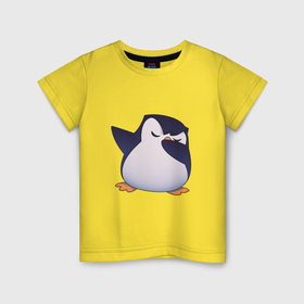 Детская футболка хлопок с принтом пингвин в танце в Курске, 100% хлопок | круглый вырез горловины, полуприлегающий силуэт, длина до линии бедер | 