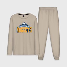 Мужская пижама с лонгсливом хлопок с принтом Denver Nuggets ,  |  | 