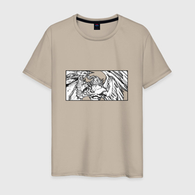 Мужская футболка хлопок с принтом Ангел или Демон в Курске, 100% хлопок | прямой крой, круглый вырез горловины, длина до линии бедер, слегка спущенное плечо. | 
