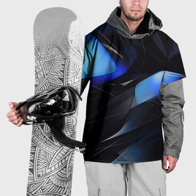 Накидка на куртку 3D с принтом Black blue elements , 100% полиэстер |  | 