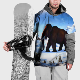 Накидка на куртку 3D с принтом Мамонт ледникового периода , 100% полиэстер |  | Тематика изображения на принте: 
