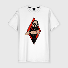 Мужская футболка хлопок Slim с принтом Scream в Белгороде, 92% хлопок, 8% лайкра | приталенный силуэт, круглый вырез ворота, длина до линии бедра, короткий рукав | 