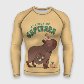 Мужской рашгард 3D с принтом Anatomy of capybara в Белгороде,  |  | 