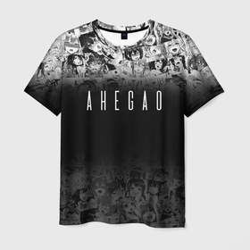 Мужская футболка 3D с принтом с аниме ахегао в Кировске, 100% полиэфир | прямой крой, круглый вырез горловины, длина до линии бедер | 