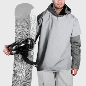 Накидка на куртку 3D с принтом Волны светло серый в Белгороде, 100% полиэстер |  | Тематика изображения на принте: 
