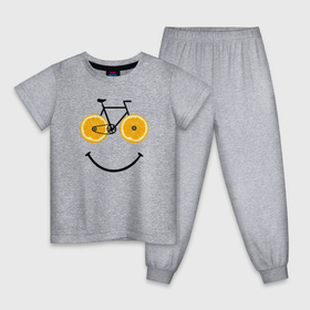 Детская пижама хлопок с принтом Апельсиновое лето с велосипедом в Санкт-Петербурге, 100% хлопок |  брюки и футболка прямого кроя, без карманов, на брюках мягкая резинка на поясе и по низу штанин
 | 