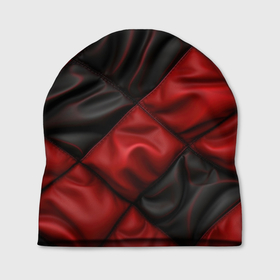 Шапка 3D с принтом red black luxury в Тюмени, 100% полиэстер | универсальный размер, печать по всей поверхности изделия | 