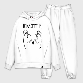 Мужской костюм oversize хлопок с принтом Led Zeppelin   rock cat в Белгороде,  |  | Тематика изображения на принте: 