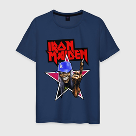 Мужская футболка хлопок с принтом Iron fuck u в Тюмени, 100% хлопок | прямой крой, круглый вырез горловины, длина до линии бедер, слегка спущенное плечо. | 