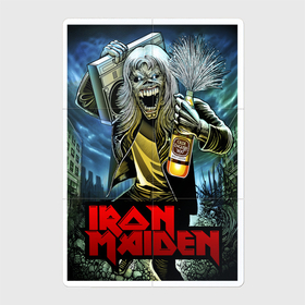 Магнитный плакат 2Х3 с принтом Drunk Iron Maiden в Екатеринбурге, Полимерный материал с магнитным слоем | 6 деталей размером 9*9 см | 