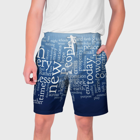 Мужские шорты 3D с принтом Мир словесных пазлов в Кировске,  полиэстер 100% | прямой крой, два кармана без застежек по бокам. Мягкая трикотажная резинка на поясе, внутри которой широкие завязки. Длина чуть выше колен | 