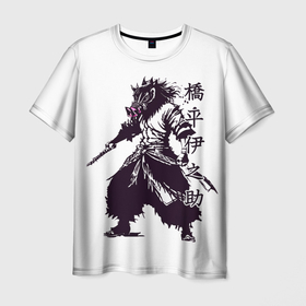 Мужская футболка 3D с принтом Inosuke in dark colors в Петрозаводске, 100% полиэфир | прямой крой, круглый вырез горловины, длина до линии бедер | 