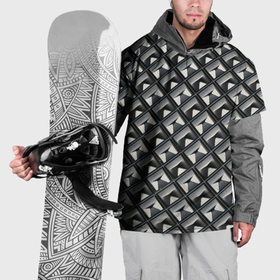 Накидка на куртку 3D с принтом Текстура металла в Новосибирске, 100% полиэстер |  | 