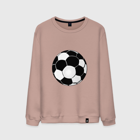 Мужской свитшот хлопок с принтом Монохромный футбольный мяч в Курске, 100% хлопок |  | Тематика изображения на принте: 