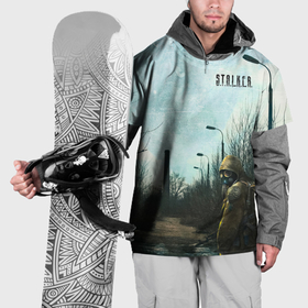 Накидка на куртку 3D с принтом Stalker одиночка на дороге в Санкт-Петербурге, 100% полиэстер |  | 