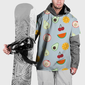 Накидка на куртку 3D с принтом Фруктики в Санкт-Петербурге, 100% полиэстер |  | Тематика изображения на принте: 