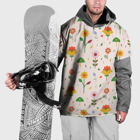 Накидка на куртку 3D с принтом Pretty flowers в Кировске, 100% полиэстер |  | 
