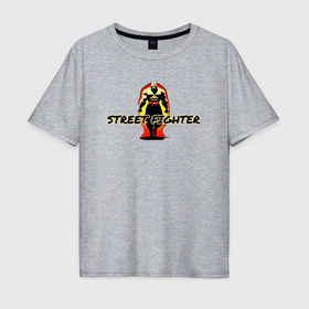 Мужская футболка хлопок Oversize с принтом Street Fighter в Тюмени, 100% хлопок | свободный крой, круглый ворот, “спинка” длиннее передней части | Тематика изображения на принте: 