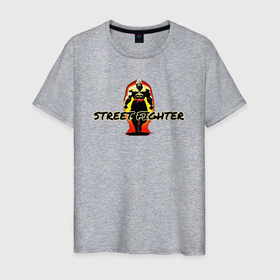 Мужская футболка хлопок с принтом Street Fighter в Тюмени, 100% хлопок | прямой крой, круглый вырез горловины, длина до линии бедер, слегка спущенное плечо. | Тематика изображения на принте: 