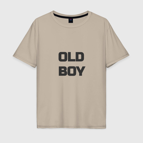 Мужская футболка хлопок Oversize с принтом Old Boy в Санкт-Петербурге, 100% хлопок | свободный крой, круглый ворот, “спинка” длиннее передней части | 