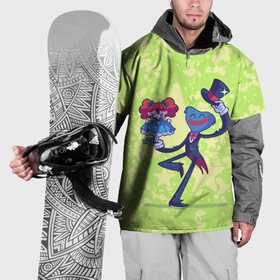 Накидка на куртку 3D с принтом Huggy Wuggy and Poppy Playtime в Петрозаводске, 100% полиэстер |  | Тематика изображения на принте: 