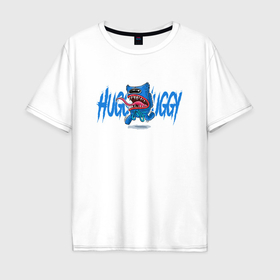Мужская футболка хлопок Oversize с принтом Huggy Wuggy imposter в Кировске, 100% хлопок | свободный крой, круглый ворот, “спинка” длиннее передней части | 