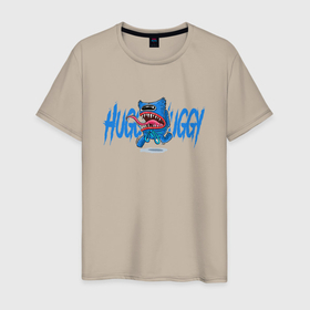 Мужская футболка хлопок с принтом Huggy Wuggy imposter в Курске, 100% хлопок | прямой крой, круглый вырез горловины, длина до линии бедер, слегка спущенное плечо. | 