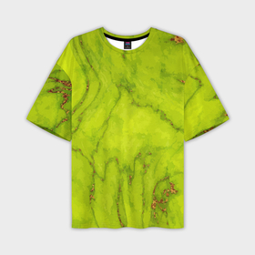 Мужская футболка oversize 3D с принтом Abstraction green marble ,  |  | 