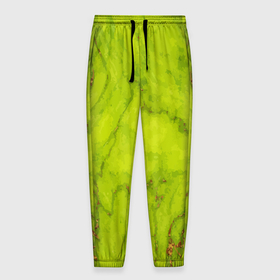 Мужские брюки 3D с принтом Abstraction green marble в Кировске, 100% полиэстер | манжеты по низу, эластичный пояс регулируется шнурком, по бокам два кармана без застежек, внутренняя часть кармана из мелкой сетки | 