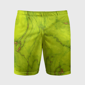 Мужские шорты спортивные с принтом Abstraction green marble ,  |  | 