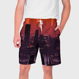 Мужские шорты 3D с принтом Секретный город в Белгороде,  полиэстер 100% | прямой крой, два кармана без застежек по бокам. Мягкая трикотажная резинка на поясе, внутри которой широкие завязки. Длина чуть выше колен | 