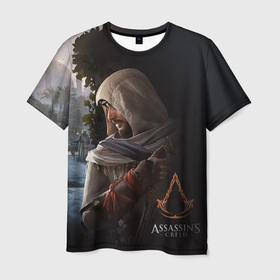 Мужская футболка 3D с принтом Басим   Assassins creed в Санкт-Петербурге, 100% полиэфир | прямой крой, круглый вырез горловины, длина до линии бедер | 