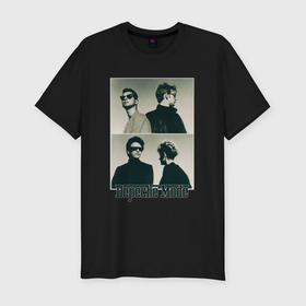 Мужская футболка хлопок Slim с принтом Depeche Mode   Music for the Masses в Петрозаводске, 92% хлопок, 8% лайкра | приталенный силуэт, круглый вырез ворота, длина до линии бедра, короткий рукав | Тематика изображения на принте: 