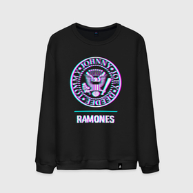 Мужской свитшот хлопок с принтом Ramones glitch rock в Курске, 100% хлопок |  | 