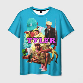 Мужская футболка 3D с принтом Tyler, The Creator Collage в Курске, 100% полиэфир | прямой крой, круглый вырез горловины, длина до линии бедер | 