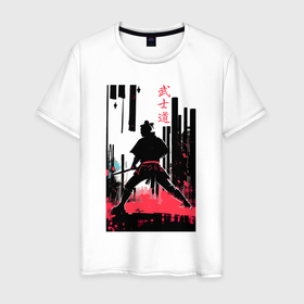 Мужская футболка хлопок с принтом Бусидо   кодекс самурая   путь война , 100% хлопок | прямой крой, круглый вырез горловины, длина до линии бедер, слегка спущенное плечо. | 
