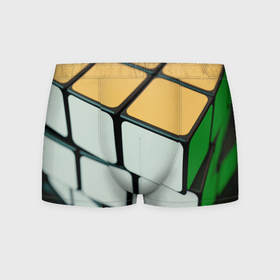 Мужские трусы 3D с принтом Фото Кубика Рубика в Курске, 50% хлопок, 50% полиэстер | классическая посадка, на поясе мягкая тканевая резинка | 