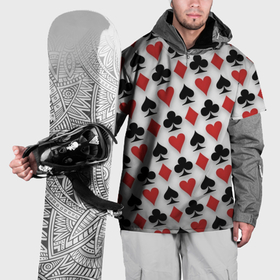 Накидка на куртку 3D с принтом Узор карточных мастей в Белгороде, 100% полиэстер |  | Тематика изображения на принте: 