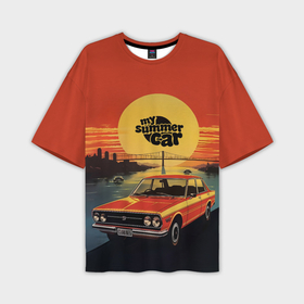 Мужская футболка oversize 3D с принтом My summer car Toyota Carina 1600 ST в Екатеринбурге,  |  | Тематика изображения на принте: 
