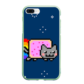 Чехол для iPhone 7Plus/8 Plus матовый с принтом В стиле Nyan Cat в Тюмени, Силикон | Область печати: задняя сторона чехла, без боковых панелей | Тематика изображения на принте: 