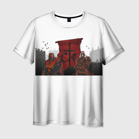 Мужская футболка 3D с принтом Crusader Kings  Templars в Кировске, 100% полиэфир | прямой крой, круглый вырез горловины, длина до линии бедер | 