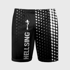 Мужские шорты спортивные с принтом Hellsing glitch на темном фоне: по вертикали в Петрозаводске,  |  | 