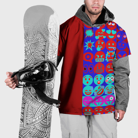 Накидка на куртку 3D с принтом смайлики для общения в Санкт-Петербурге, 100% полиэстер |  | 