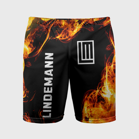 Мужские шорты спортивные с принтом Lindemann и пылающий огонь в Кировске,  |  | 