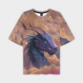 Мужская футболка oversize 3D с принтом Pathfinder dragon ,  |  | 