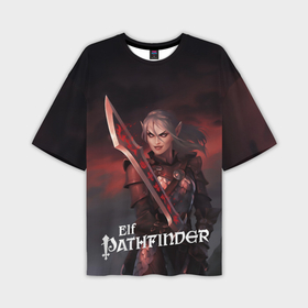 Мужская футболка oversize 3D с принтом Pathfinder elf ,  |  | 