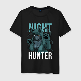 Мужская футболка хлопок с принтом Pathfinder night hunter в Кировске, 100% хлопок | прямой крой, круглый вырез горловины, длина до линии бедер, слегка спущенное плечо. | 