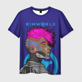 Мужская футболка 3D с принтом RimWorld  персонаж в Екатеринбурге, 100% полиэфир | прямой крой, круглый вырез горловины, длина до линии бедер | 