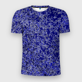 Мужская футболка 3D Slim с принтом Синий кислота в Белгороде, 100% полиэстер с улучшенными характеристиками | приталенный силуэт, круглая горловина, широкие плечи, сужается к линии бедра | Тематика изображения на принте: 